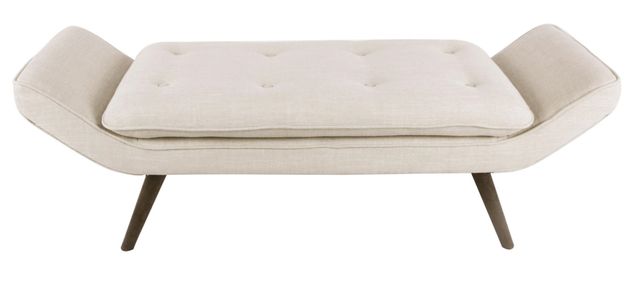New Pacific Direct Newcastle Flax Fabric Tufted Bench 1