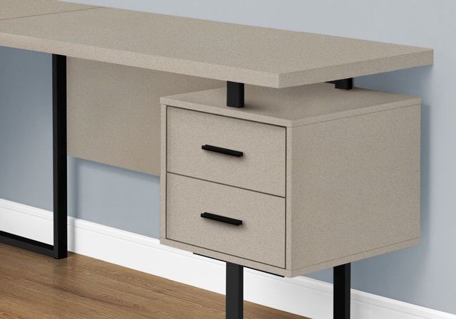 Computer Desk, Home Office, Corner, Left, Right Set-Up, Storage Drawers,  80L, L Shape, Work, Laptop, Metal, Laminate, Grey, Contemporary, Modern, Big Sandy Superstore