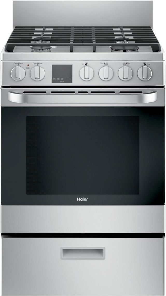 Haier 24" Stainless Steel Free Standing Gas Range-0