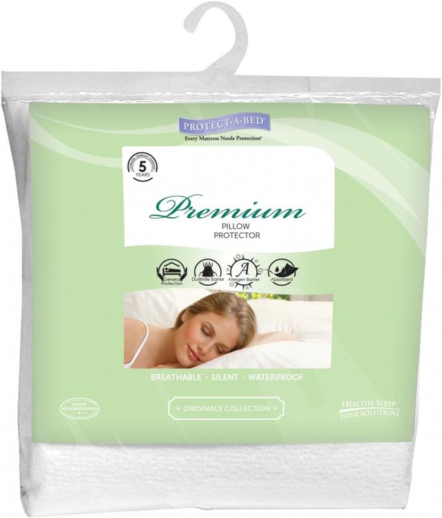 Protect-A-Bed® Originals White Premium Queen Pillow Protector 0