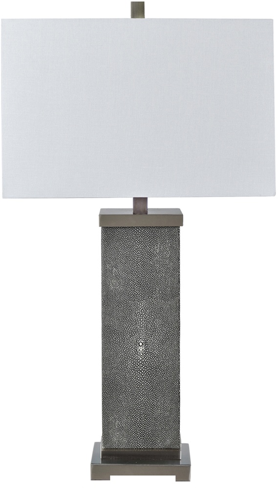 Crestview Collection Dixon Black Shagreen & Brushed Nickle Table Lamp