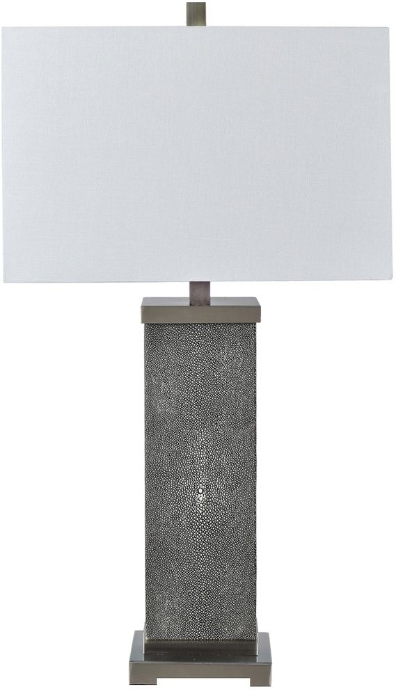 Crestview Collection Dixon Black Shagreen & Brushed Nickle Table Lamp-0