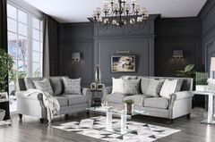 Furniture of America® Giovanni Gray Sofa and Loveseat