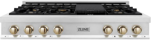 ZLINE Autograph Edition 48" Stainless Steel Natural Gas Rangetop  0