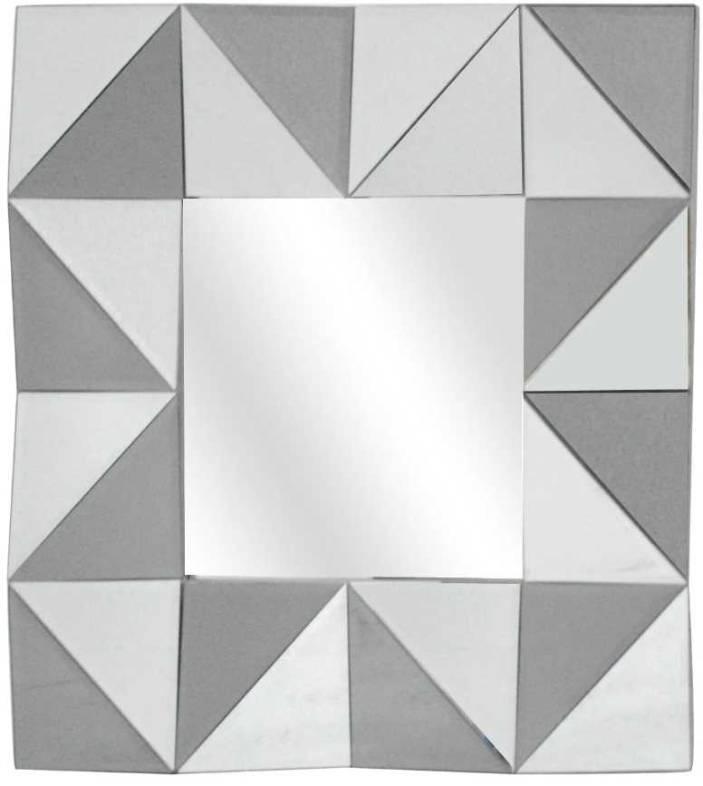Crestview Collection Squared Up Gray Wall Mirror