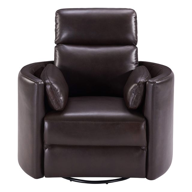 Parker House Radius Florence Brown Leather Power Cordless Swivel Glider Recliner-0