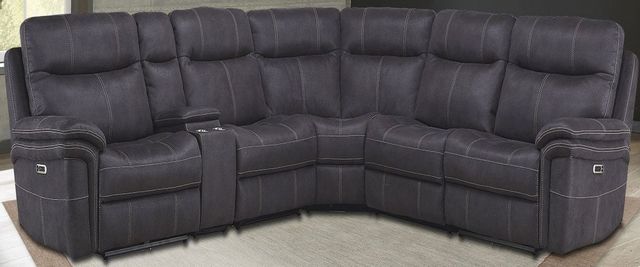 Parker House® Mason 6-Piece Charcoal Power Reclining Sectional