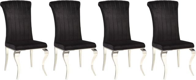 Coaster® Barzini 4-Piece Black Side Chairs