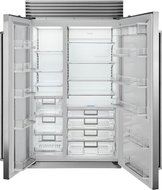 Sub-Zero® Classic Series 29.1 Cu. Ft. Stainless Steel Built In Side-by-Side Refrigerator 1