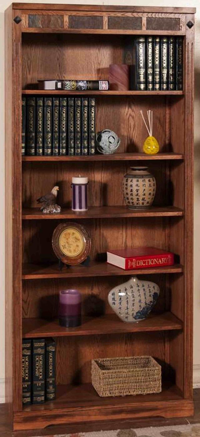 Sunny Designs Sedona Rustic Oak 72"H Bookcase-0