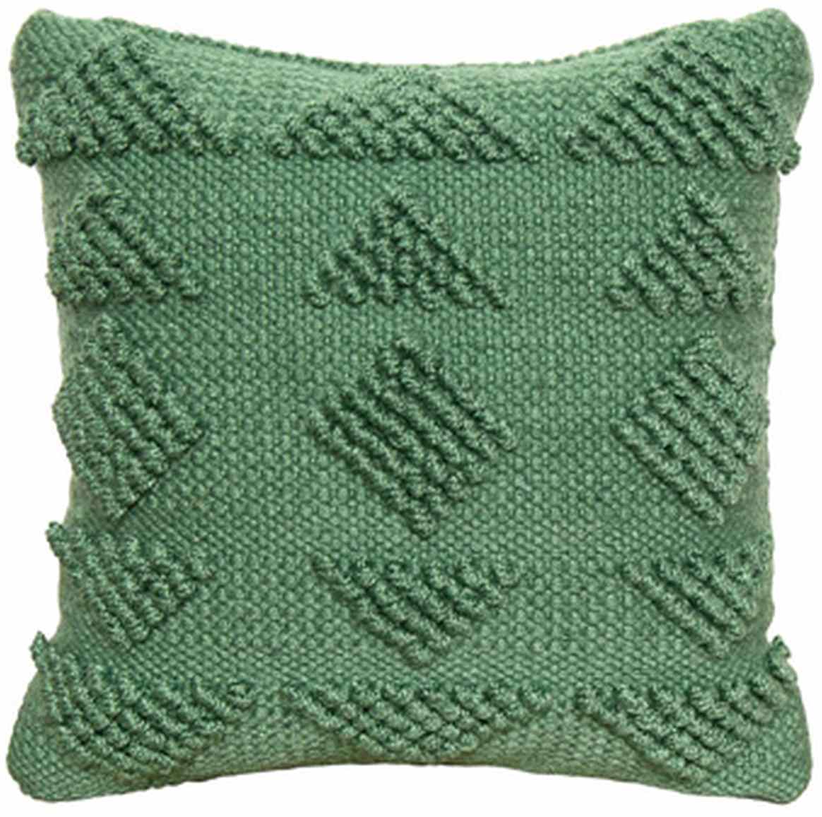 Green discount knit pillow