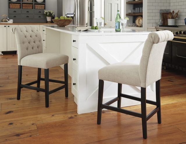Signature Design by Ashley® Tripton Linen Counter Height Bar Stool- Set of 2-1