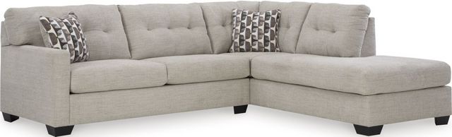 Signature Design by Ashley® Mahoney 2-Piece Pebble Right-Arm Facing Full Sleeper Sectional with Chaise
