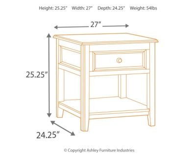 Signature Design by Ashley® Carlyle Almost Black End Table 7