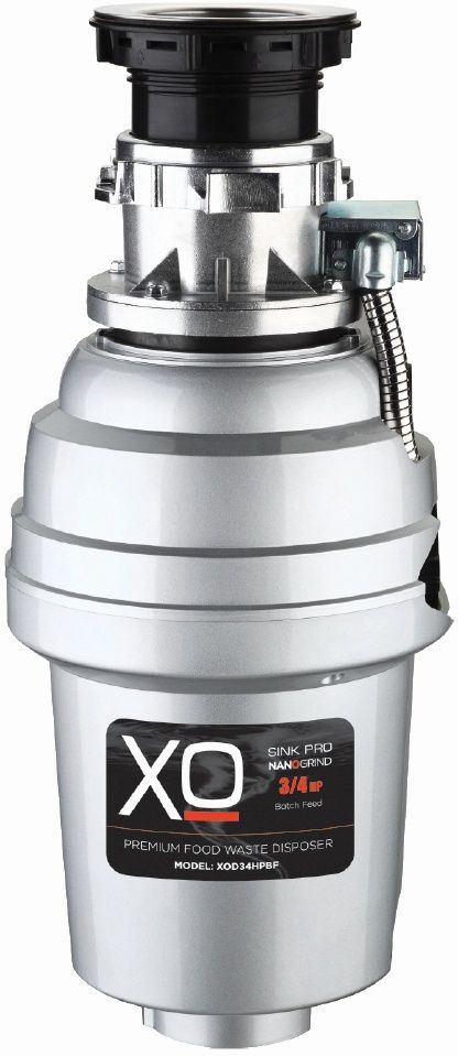 XO 0.75 HP Batch Feed Stainless Steel Garbage Disposer-0