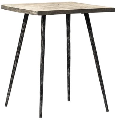 Dovetail Furniture Velez Sandblast Grey/Distressed Black End Table