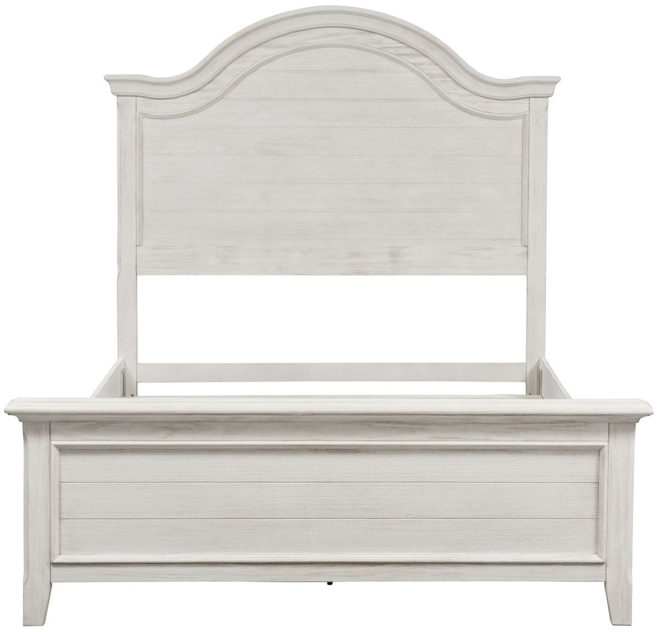 Liberty Furniture Bayside Heavy Wirebrushed Antique White Youth Twin Panel Bed