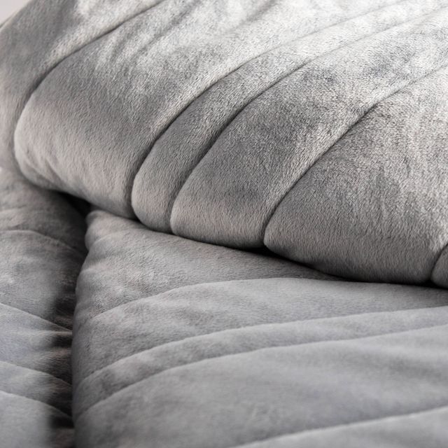 Malouf® Woven™ Anchor™ Ash 15 lbs Throw Weighted Blanket 1