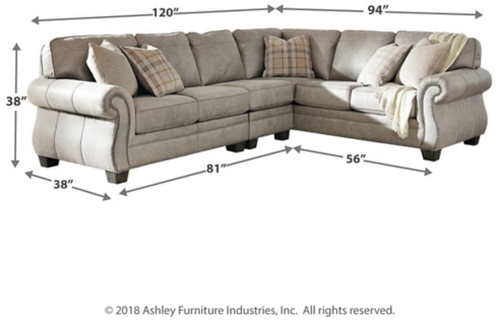 Signature Design by Ashley® Olsberg 3-Piece Steel Sectional Sofa-2