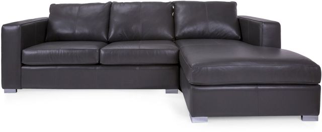 Canapé sectionnel avec chaise longue 2 morceaux 3900 en cuir brun Decor-Rest® 2