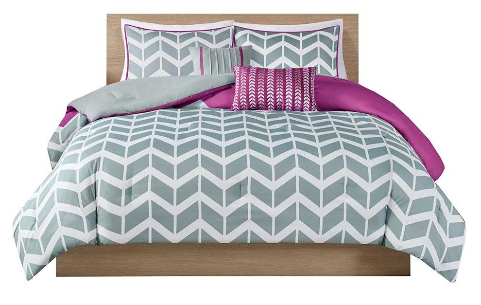Olliix By Intelligent Design Nadia Purple Twintwin Xl Comforter Set
