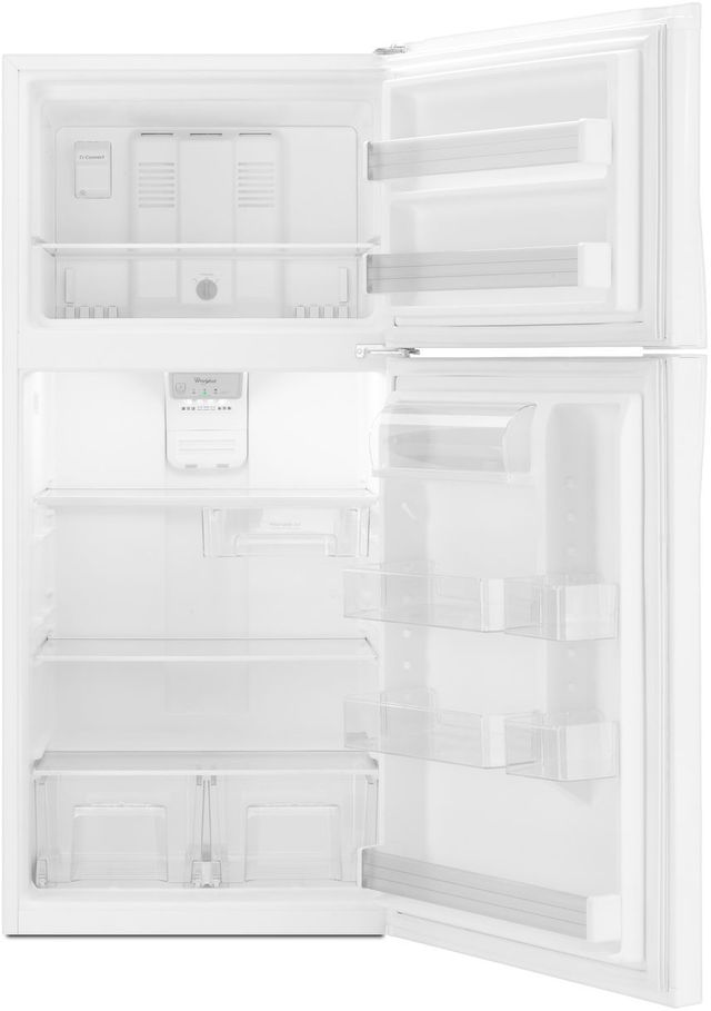 Whirlpool® 19.1 Cu. Ft. Monochromatic Stainless Steel Top Freezer Refrigerator 30