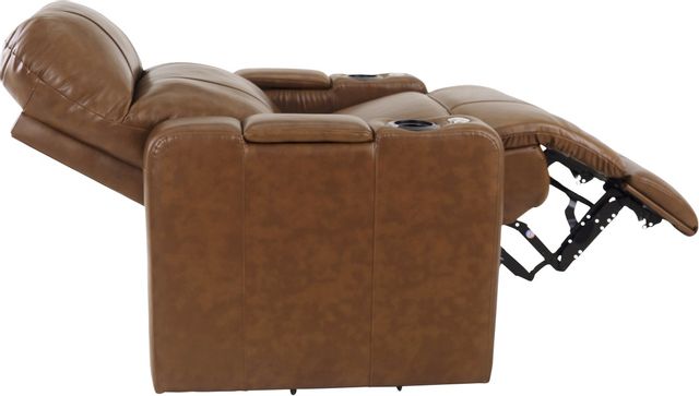 RowOne Prestige Home Entertainment Seating Brown 2-Arm Power Recliner 4