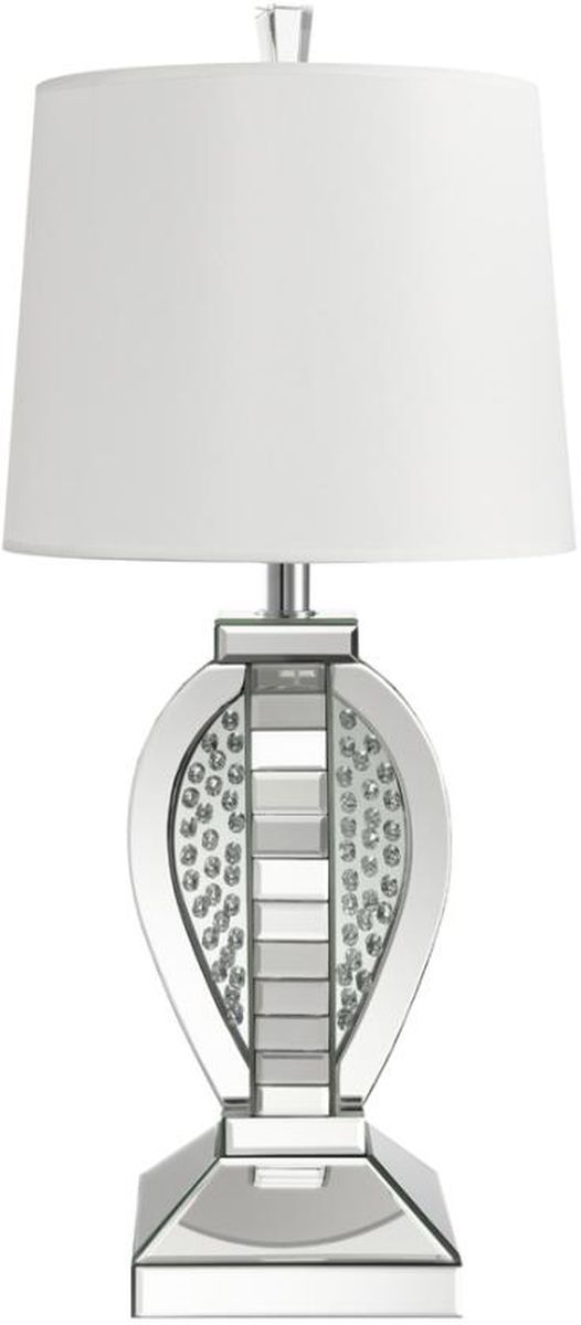 Coaster® White/Mirror/Faux Crystal Table Lamp 1