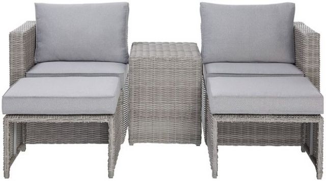 Progressive® Furniture Malibu 5-Piece Gray Outdoor Seating Set -1