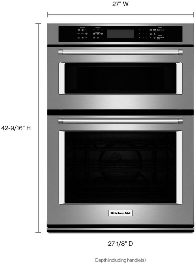 KitchenAid® 27" Stainless Steel Oven/Microwave Combo Electric Wall Oven-3