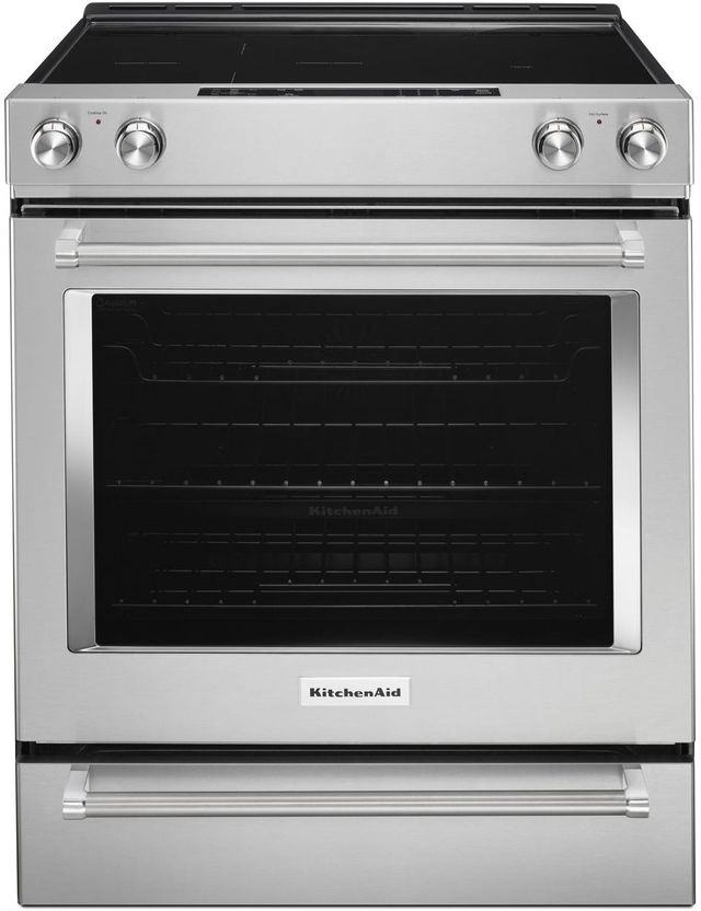 KitchenAid® 30” Stainless Steel Free Standing Dual Fuel Double Oven Range