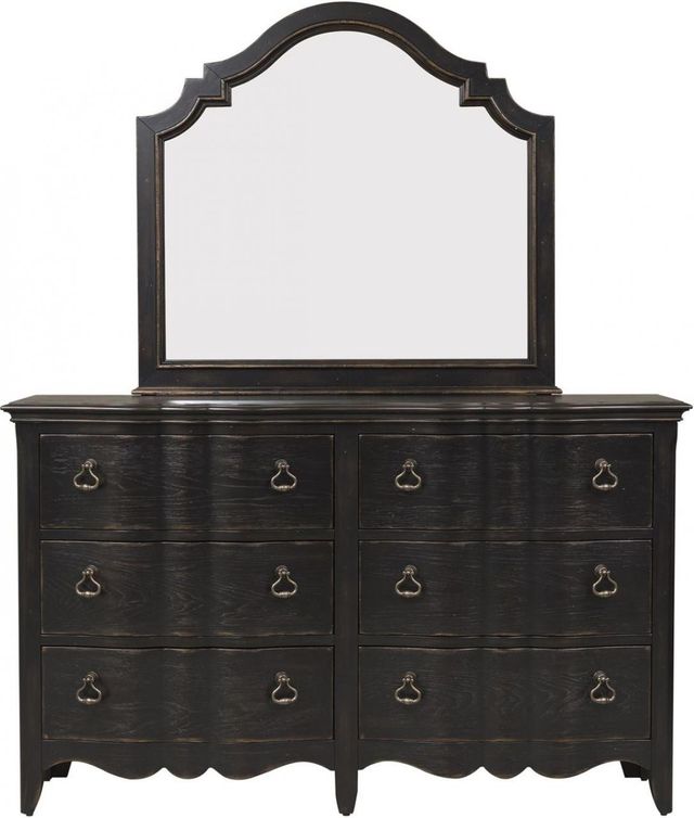 Liberty Furniture Chesapeake Antique Black Dresser & Mirror 0