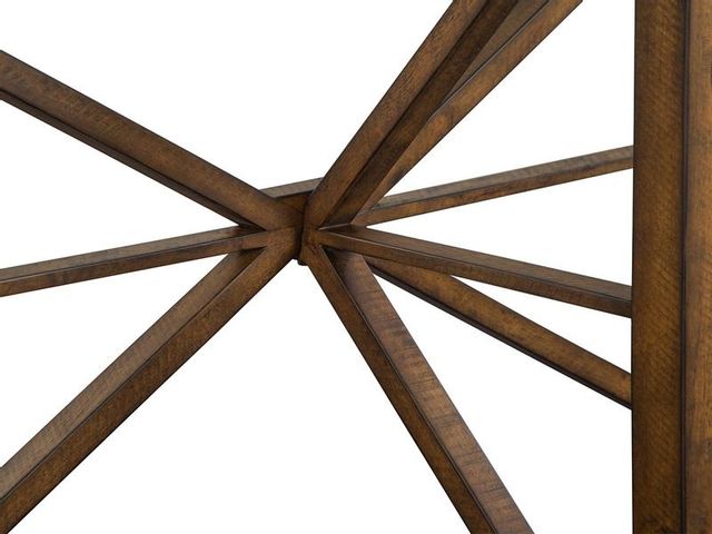 Magnussen Home® Kirkpatrick Weathered Walnut Demilune Sofa Table 4