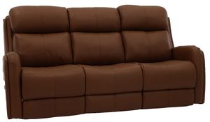 Hi-Rock Home Shasta Caramel Leather Power Reclining Sofa