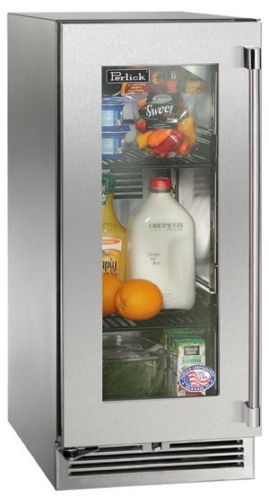 Perlick® Marine Signature Glass/Stainless Steel 15" Panel Ready Refrigerator