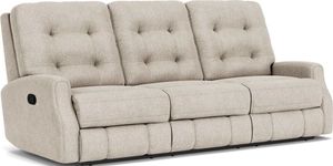 Flexsteel® Devon White Shell Reclining Sofa