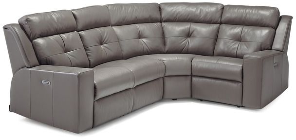 Palliser® Furniture Grove 4-Piece Gray Reclining Sectional 0