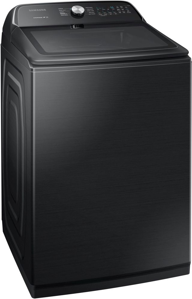 Samsung 5.4 Cu. Ft. Fingerprint Resistant Black Stainless Steel Top Load Washer-WA54R7200AV-1