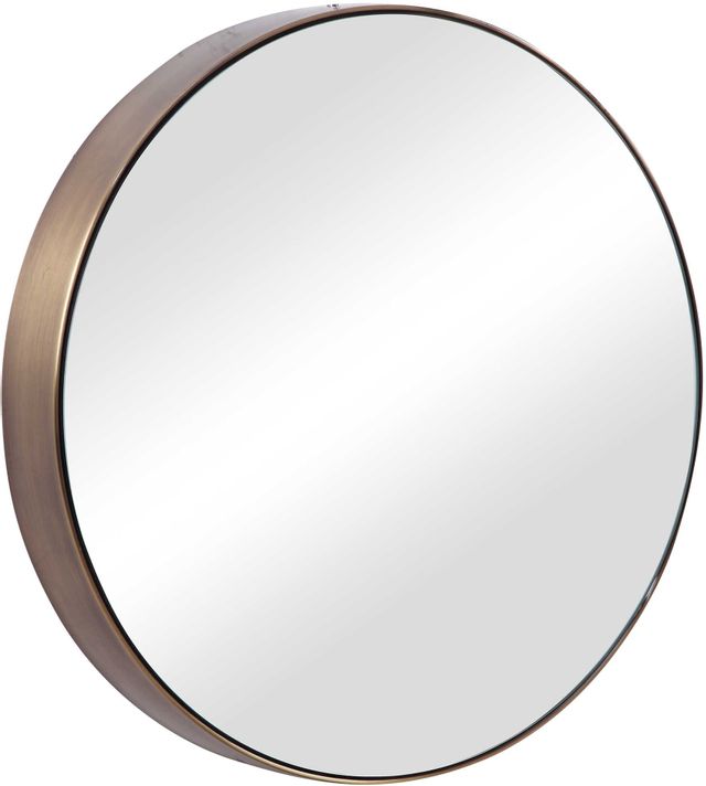 Uttermost® by David Frisch Coulson Modern Brass Round Mirror-1