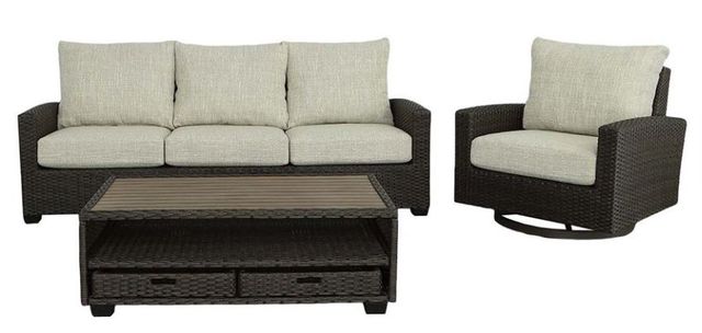 Progressive® Furniture Tahiti 3-Piece Mahogany Outdoor Seating Set-0