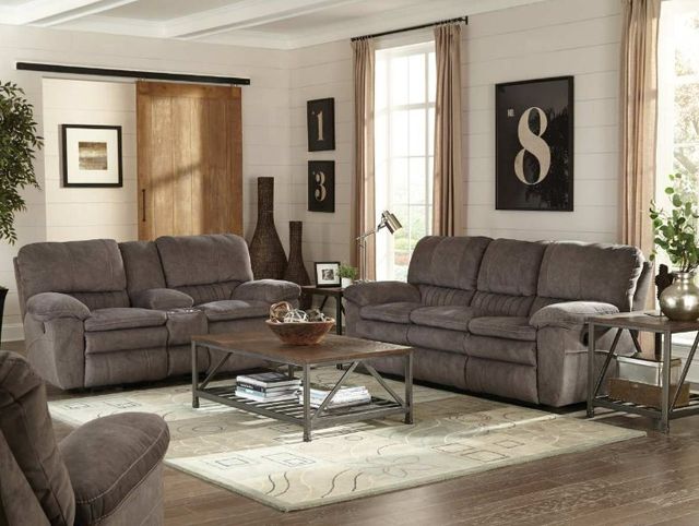 Catnapper® Reyes Graphite Lay Flat Reclining Sofa 8