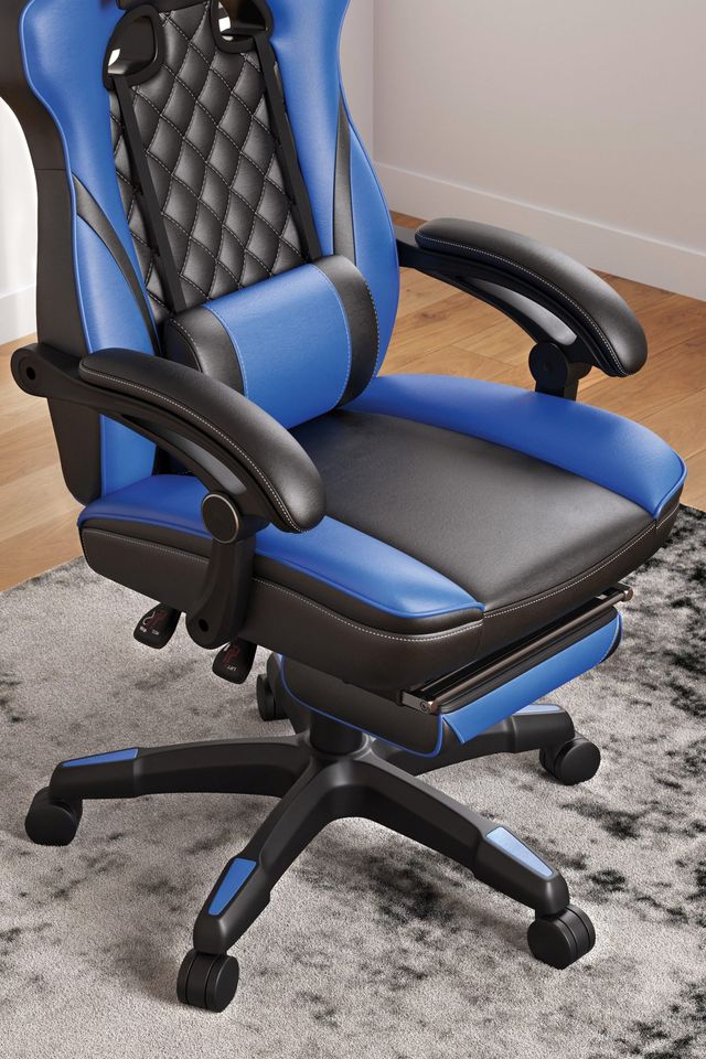 Signature Design by Ashley® Lynxtyn Black/Blue Home Office Swivel Desk Chair 6