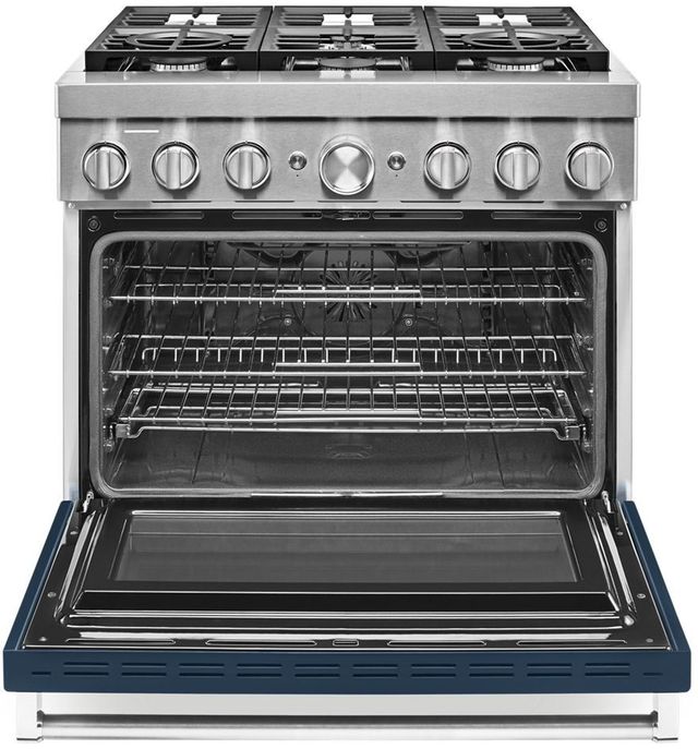 KitchenAid® 36" Stainless Steel Commercial Style Freestanding Dual Fuel Range 24