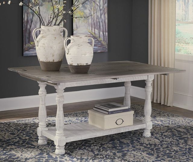 Signature Design by Ashley® Havalance Gray/White Flip Top Sofa Table 5