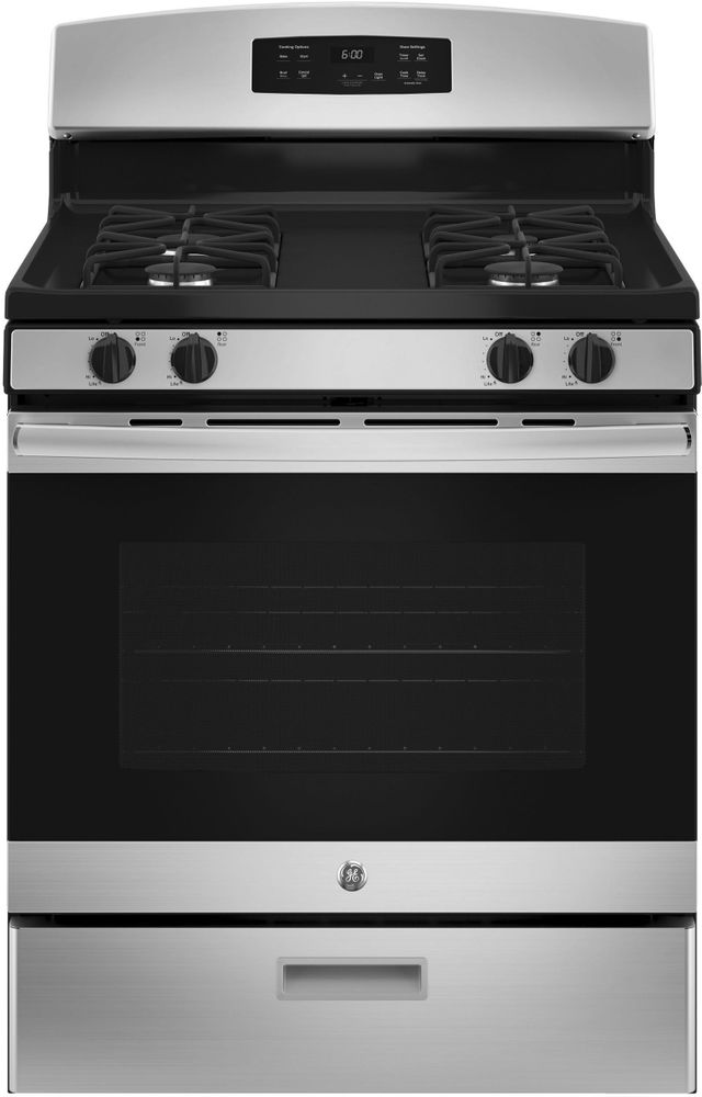 GE® 30" Free Standing Gas Range-Stainless Steel (S/D)