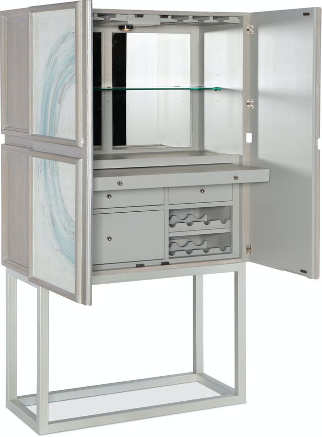 Hooker® Furniture Melange Light Gray Kandin Bar Cabinet-1