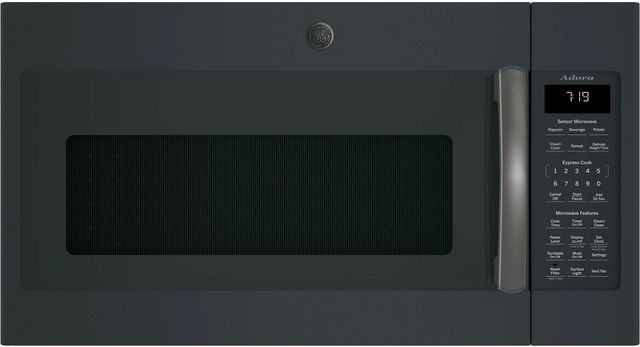 GE® Adora Series 1.9 Cu. Ft. Black Slate Over The Range Sensor Microwave