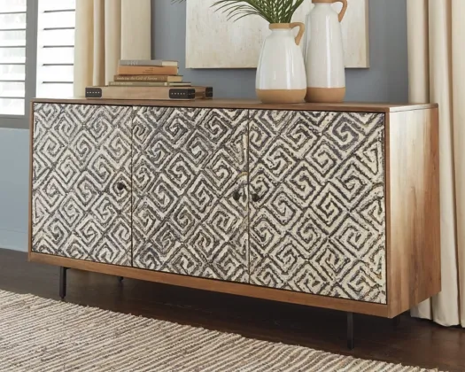 Signature Design by Ashley® Kerrings Brown/Black/White Accent Cabinet 7