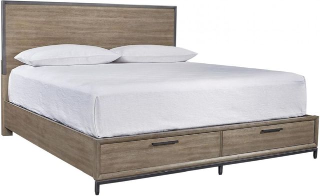 Aspenhome® Trellis Desert Brown Queen Panel Storage Bed 0