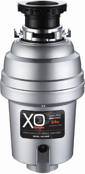XO 0.75 HP Continuous Feed Stainless Steel Garbage Disposer
